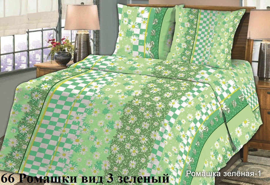 КПБ Семейный Ромашки зел.